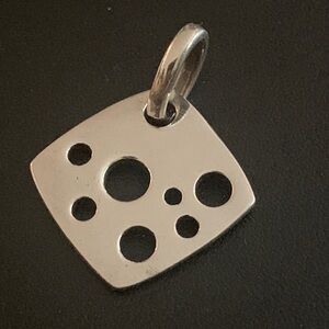 Modern Silver Circle Pendant